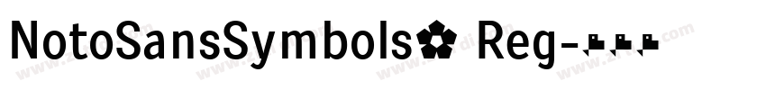 NotoSansSymbols2 Reg字体转换